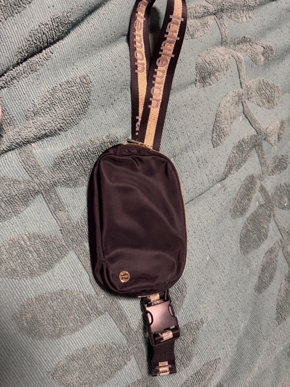 Lululemon Black Crossbody Pouch with Branded Strap